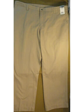NEW LEE CASUAL RELAXED 100% COTTON TAN KHAKI CHINOS DRESS PANTS MEN'S SIZE 42x30